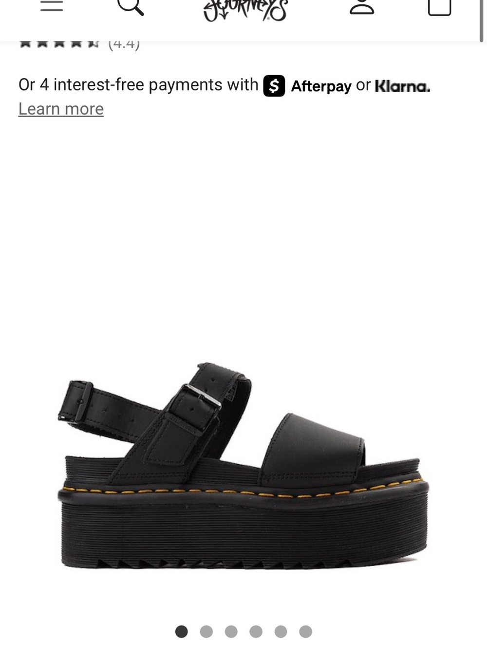 Dr. Martens Sandals  Voss Quad Black Platform. Yellow Stitching